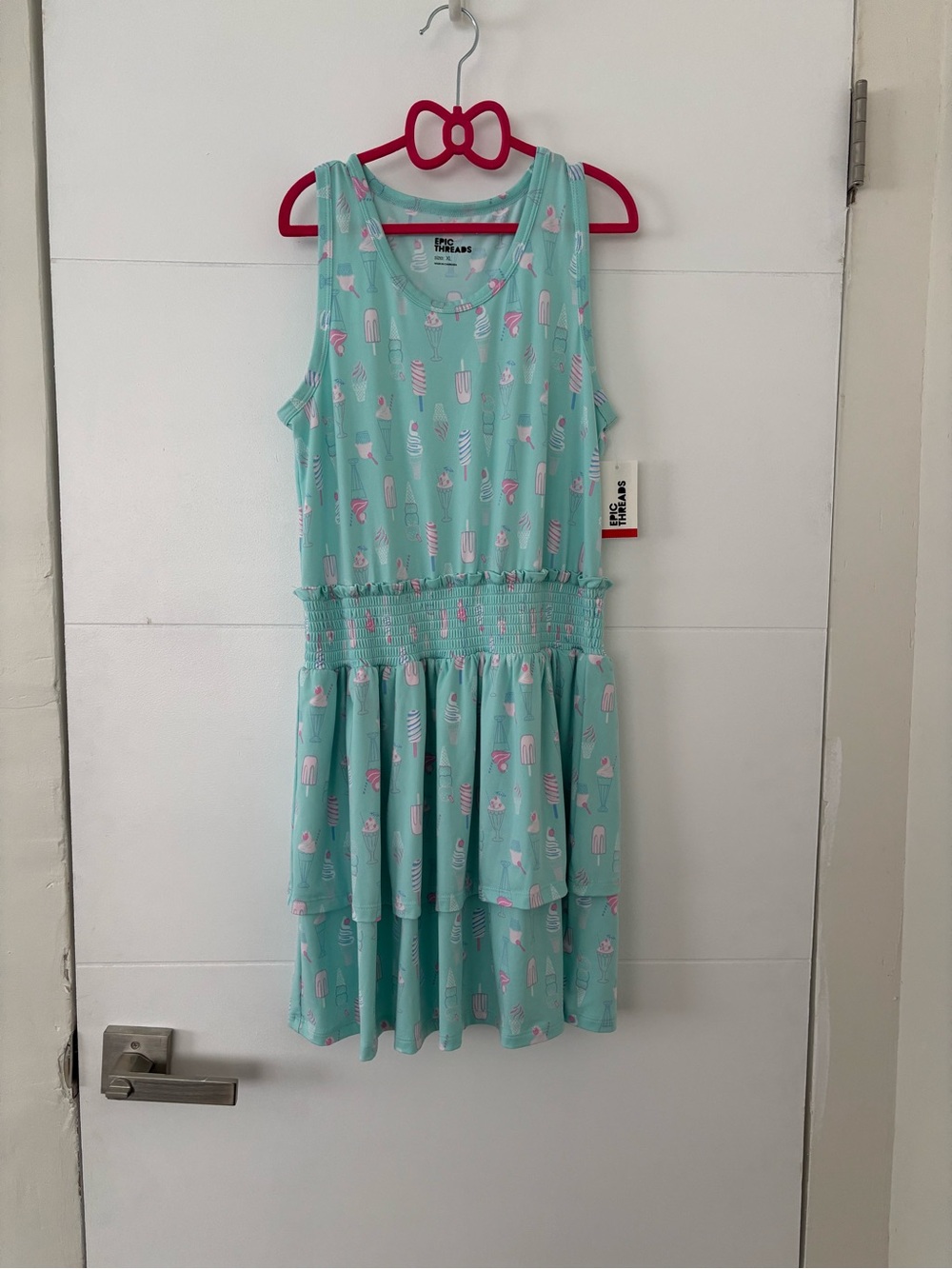 Epic Threads Mint Green Ice Cream Print Tank Dress for Kids